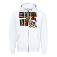 White Merry af skeleton messy bun Zipper Hoodie - NancyCooperArtShop