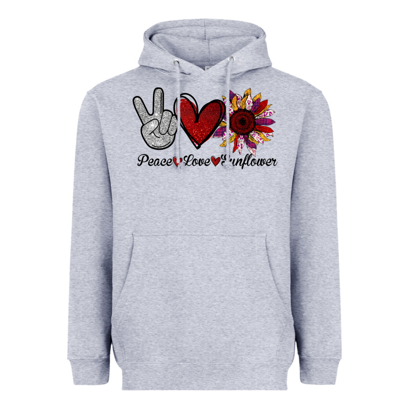 Peace Love Sunflower Heavyweight Hoodie by Bettercallsaul | Teevron