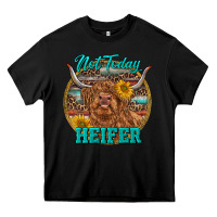 Black Highland Heifer Western Heavy Core Tee - RanaPortraitStore