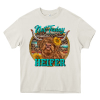Cream Highland Heifer Western Heavy Core Tee - RanaPortraitStore