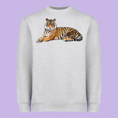 Tiger Heavyweight Sweatshirt Designed By Lillyallendesigns