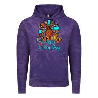 Cloud Purple happy turkey day Vintage Hoodie - JahusDesignShop
