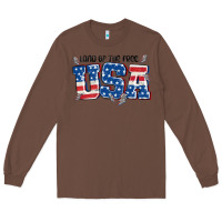 Chestnut land of the free usa Long Sleeve Tee - MaliasSmallBusiness