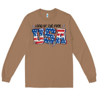 Land Of The Free Usa Long Sleeve Tee | Teevron