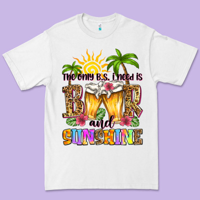 The Only B.s. I Need Is Beer And Sunshine Premium Tee Designed By Zillion Design Studio