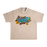 French Oak western cowgirl and sunflower with hat and cowhide leopard Urban Heavy Tee - Artiststas