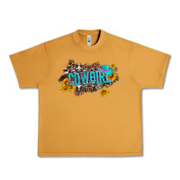 Peanut Butter western cowgirl and sunflower with hat and cowhide leopard Urban Heavy Tee - Artiststas