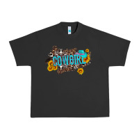 Pigment Black western cowgirl and sunflower with hat and cowhide leopard Urban Heavy Tee - Artiststas