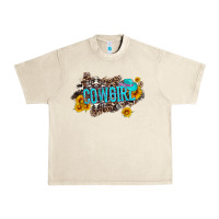 Sandshell western cowgirl and sunflower with hat and cowhide leopard Urban Heavy Tee - Artiststas