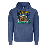 Vintage Denim Christmas church and snow   ı love my church family Vintage Hoodie - AdoDesignShop