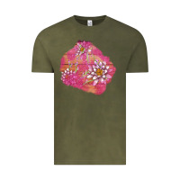 Vintage Olive v.d  lavender and lotus patches Vintage Tee - AdoDesignShop