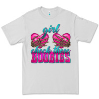 Dove Grey Girl Check Those Boobies Premium Tee - texasbilliewilder