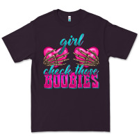 Plum Girl Check Those Boobies Premium Tee - texasbilliewilder