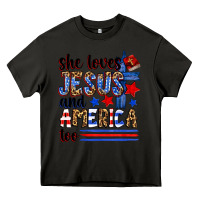 Asphalt she loves jesus and america too Heavy Core Tee - Zillion Design Studio