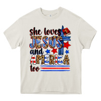 She Loves Jesus And America Too Heavy Core Tee | Teevron