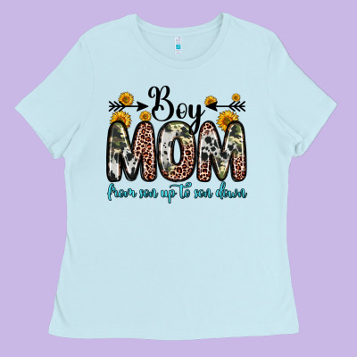 Boy Mom From Son Up To Son Down Ladies Tee Designed By Zillion Design Studio