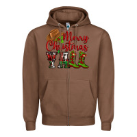 Chestnut Merry Christmas Y'all Cowboy Zipper Hoodie - MaliasSmallBusiness