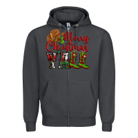 Smoke Merry Christmas Y'all Cowboy Zipper Hoodie - MaliasSmallBusiness