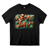 Black game day  lightning football Heavy Core Tee - BarkalooDesign