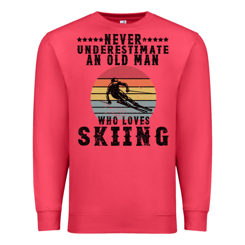 Never Underestimate An Old Man Who Loves Skiing Premium Sweatshirt by Bettercallsaul | Teevron