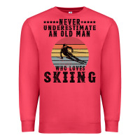 Cardinal Never Underestimate An Old Man Who Loves Skiing Premium Sweatshirt - Bettercallsaul