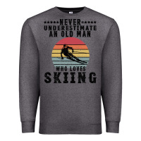 Charcoal Heather Never Underestimate An Old Man Who Loves Skiing Premium Sweatshirt - Bettercallsaul