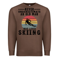 Chestnut Never Underestimate An Old Man Who Loves Skiing Premium Sweatshirt - Bettercallsaul