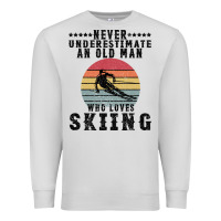 Dove Grey Never Underestimate An Old Man Who Loves Skiing Premium Sweatshirt - Bettercallsaul