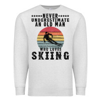 Oatmeal Heather Never Underestimate An Old Man Who Loves Skiing Premium Sweatshirt - Bettercallsaul