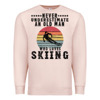 Pale Pink Never Underestimate An Old Man Who Loves Skiing Premium Sweatshirt - Bettercallsaul