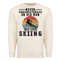 Sandshell Never Underestimate An Old Man Who Loves Skiing Premium Sweatshirt - Bettercallsaul