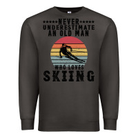 Smoke Never Underestimate An Old Man Who Loves Skiing Premium Sweatshirt - Bettercallsaul
