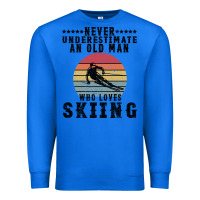 True Royal Never Underestimate An Old Man Who Loves Skiing Premium Sweatshirt - Bettercallsaul