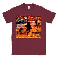 Burgundy Western Firefighters With Thin Red Line Classic Tee - LillyAllenDesigns