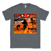 Charcoal Heather Western Firefighters With Thin Red Line Classic Tee - LillyAllenDesigns