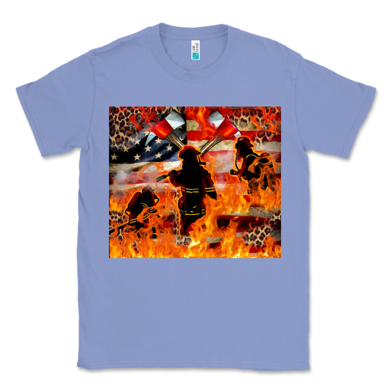 Western Firefighters With Thin Red Line Classic Tee by LillyAllenDesigns | Teevron