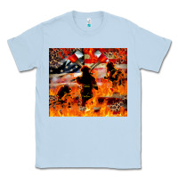Dusty Blue Western Firefighters With Thin Red Line Classic Tee - LillyAllenDesigns