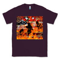 Plum Western Firefighters With Thin Red Line Classic Tee - LillyAllenDesigns