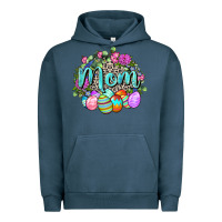 Pigment Midnight Navy Easter Mom  Happy Easter Day Urban Hoodie - CowGirlArtShop