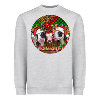 Heather Grey Christmas heifers Christmas Heavyweight Sweatshirt - Jasminsmagicworld