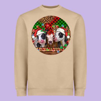 Christmas Heifers Christmas Heavyweight Sweatshirt Designed By Jasminsmagicworld