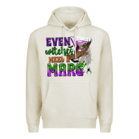 Oatmeal Heather Even Witches Need a Marg Premium Hoodie - texasbilliewilder