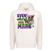 Pale Pink Even Witches Need a Marg Premium Hoodie - texasbilliewilder