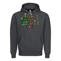 Smoke Merry And Bright Zipper Hoodie - MaliasSmallBusiness
