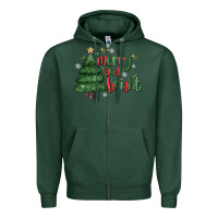 Sports Green Merry And Bright Zipper Hoodie - MaliasSmallBusiness