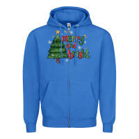 True Royal Merry And Bright Zipper Hoodie - MaliasSmallBusiness