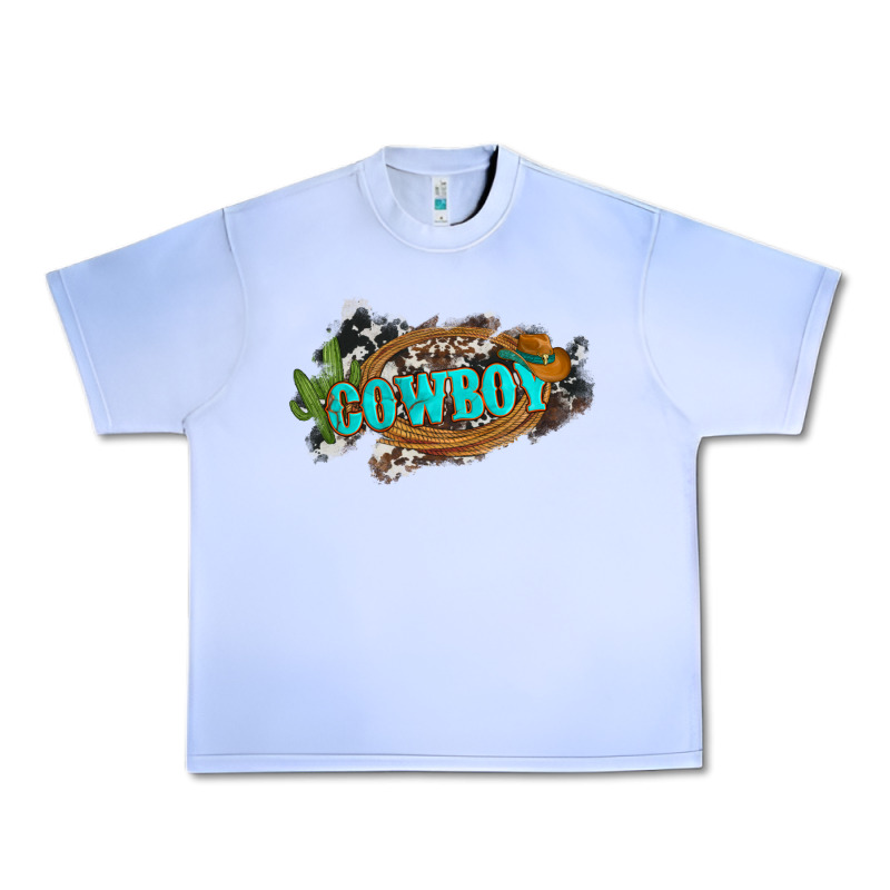 Western Cowboy And Hat With Cactus And Cowhide Urban Heavy Tee by Artiststas | Teevron