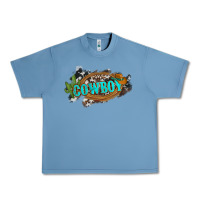 Pebble Blue western cowboy and hat with cactus and cowhide Urban Heavy Tee - Artiststas