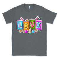 Charcoal Heather Love Easter Classic Tee - CowhideDigitalArt