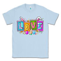 Dusty Blue Love Easter Classic Tee - CowhideDigitalArt
